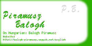 piramusz balogh business card